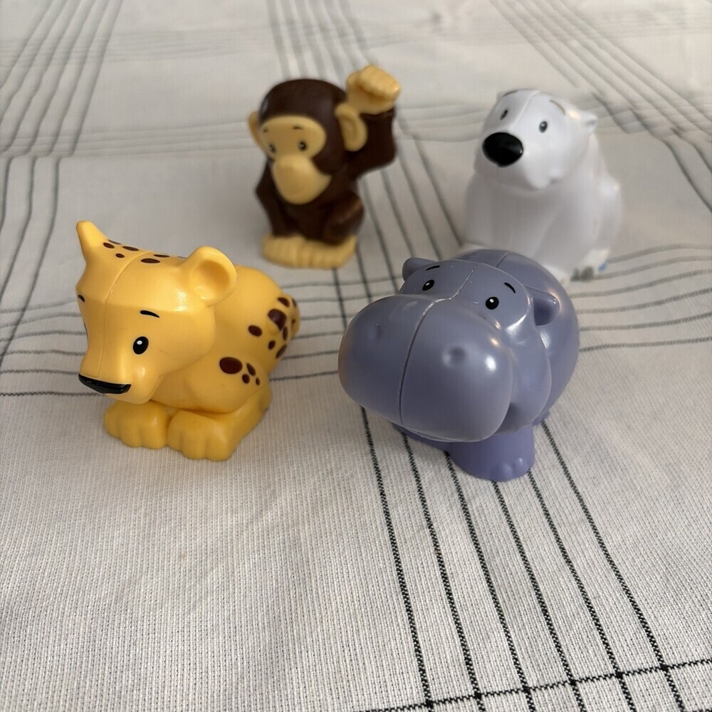 Fisher-Price Little People Animal Figures Jungle Zoo Lot Polar Hippo Tiger Ape